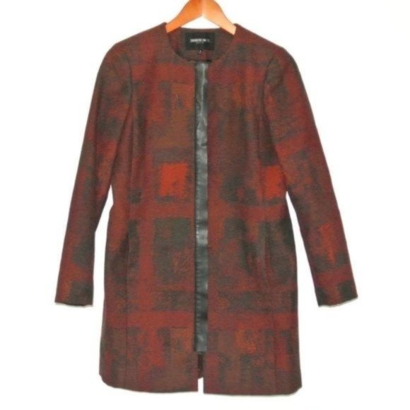 LAFAYETTE 148 Wool Blend Collarless‎ Coat Jacket - Picture 1 of 14